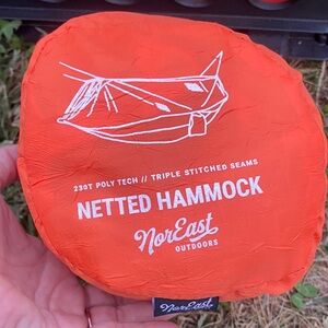 NorEast Outdoors Orange Netted Hammock